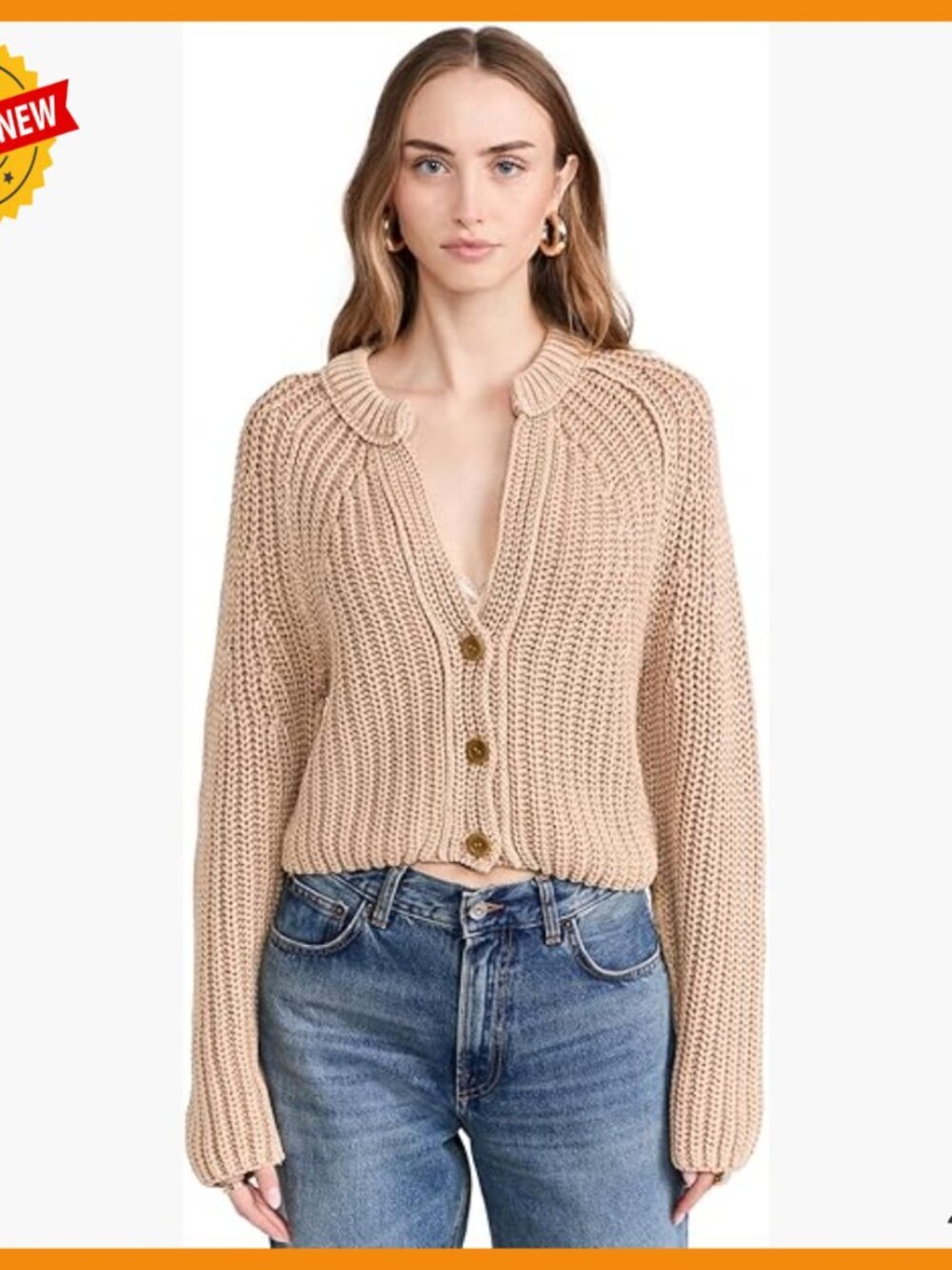 Long Sleeve Cotton Cardigan, Classic Fit, Mid-Weight Knit